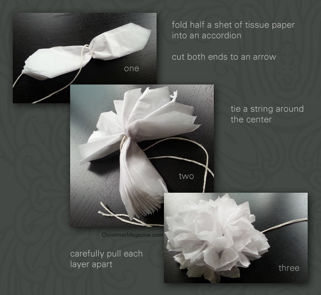 Tissue Paper Dahlias – Christmas Magazine